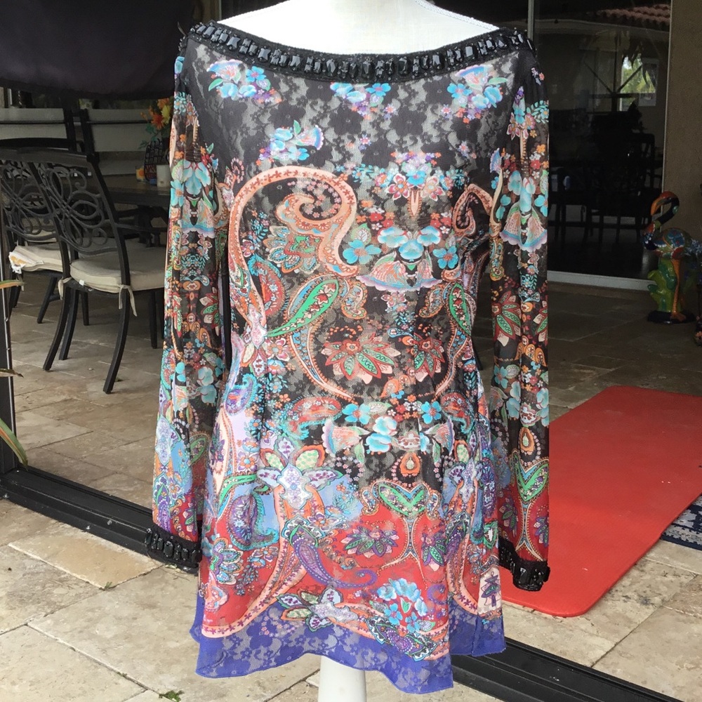 Custom Multicolored Lace Off The Shoulder Top